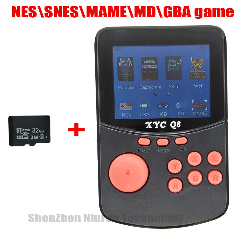 With 512M\\32G TF Card Retro Handheld Video Games Console For NES\\SNES\\MAME\\MD\\GBA 16 Bit Arcade Game Players 10000 Games TV Out