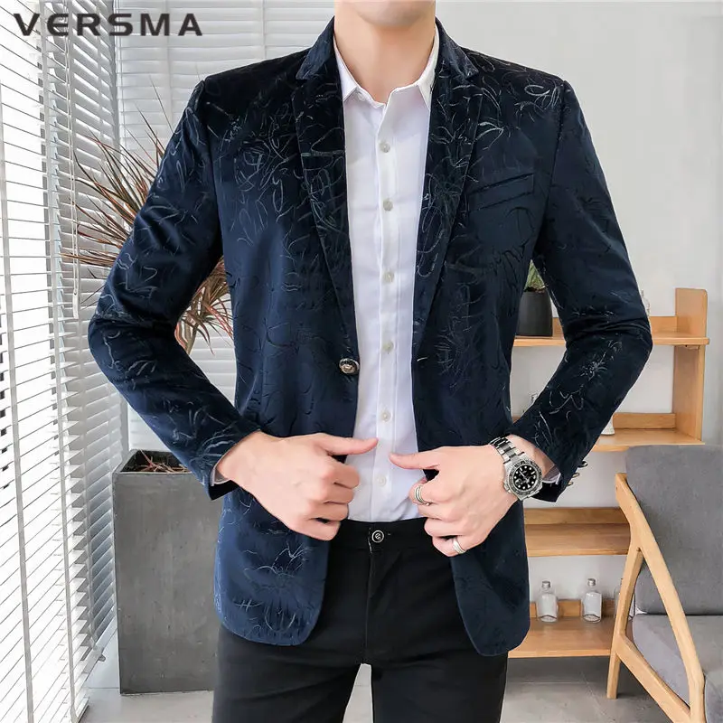 VERSMA повседневный костюм пиджак Masculino Стиль Китайский воротник Костюмные пуговицы для мужчин Slim Fit Блейзер сценические мужские костюмы блейзеры дропшиппинг