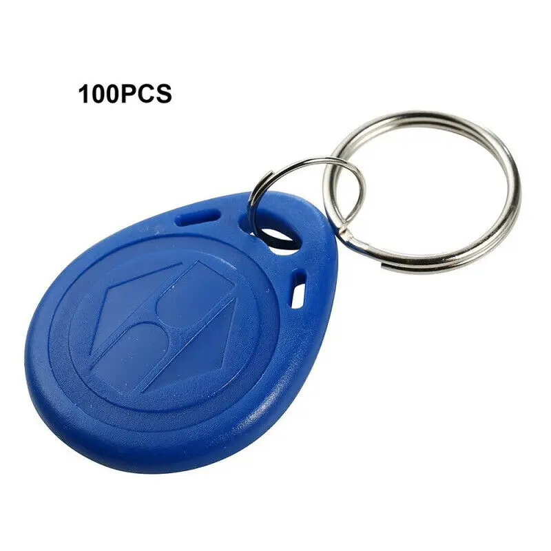 100 шт./упак. EM4100 TK4100 125 кГц RFID EM пропуск Токен метка цепочка для ключей, брелок для чтения только метки контроля доступа брелок водонепроницаемый