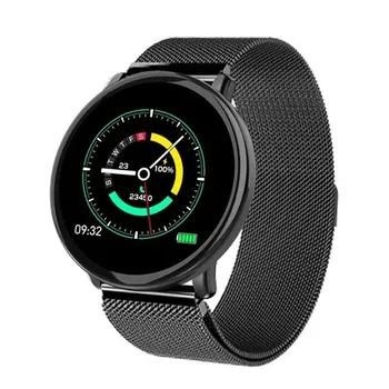 

Smart Men Heart Rate Monitor Watch Sport Fitness Tracker Bracelet Full Screen Touch Multi-Lingual Smartwatch For Android Ios