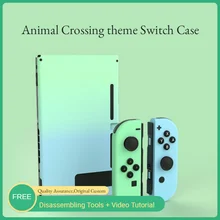 Housing Shell For Nintend Switch Animal Crossing Console JoyCon Replacement  for Nitendo Switch Back Faceplate Protective Case