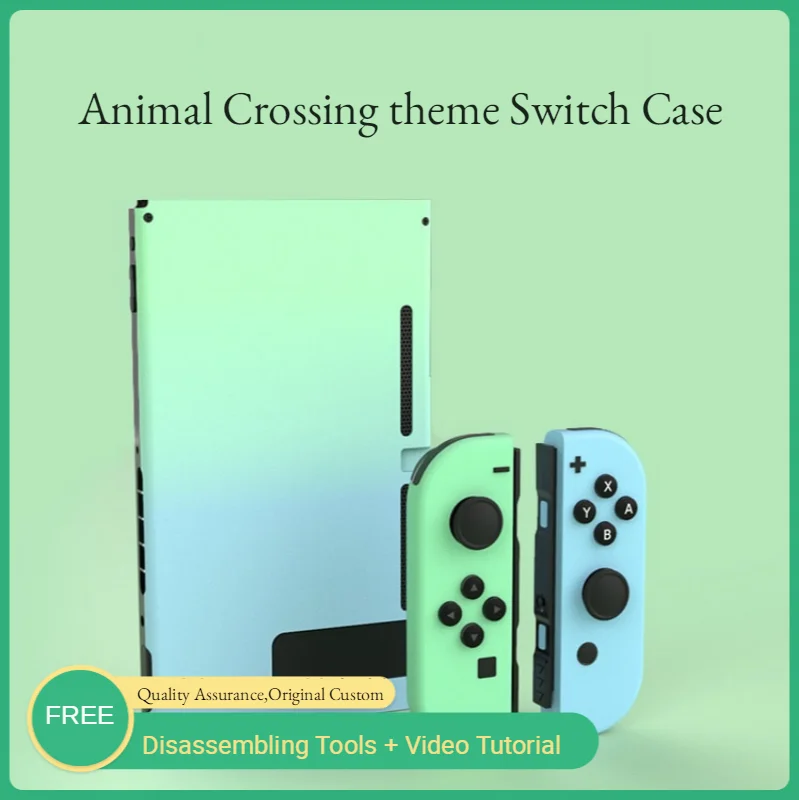 Корпус Корпуса для Nintendo Switch Animal Crossing Console JoyCon Замена Nitendo Back Лицевая панель
