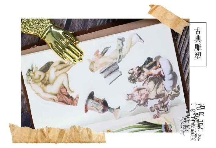 45 шт., Botany, стикер для игрушек, трафарет растения, наклейка s, подарки для детей, портфель для ноутбука, гитары, холодильника, велосипеда, автомобиля - Цвет: Classical Sculpture
