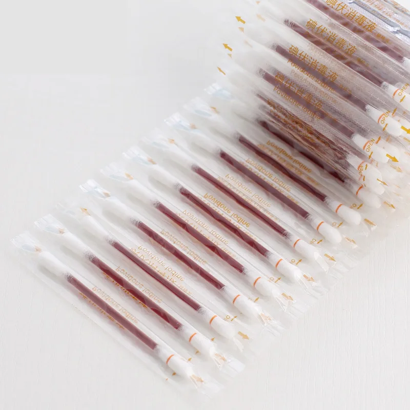Напрямую от производителя одноразового йода дезинфекция ватный тампон йод два ватных тампона наружная дезинфекция стерилизатор