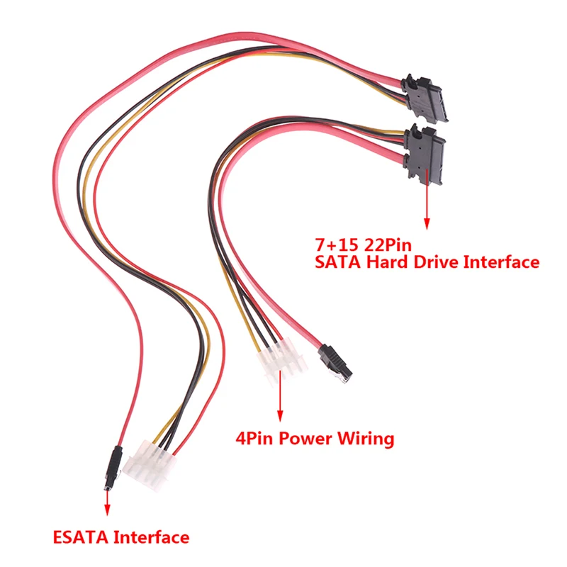 30 см/50 см 7 + 15 22Pin sata к порту esata 4 контактный интерфейс питания|Компьютерные кабели