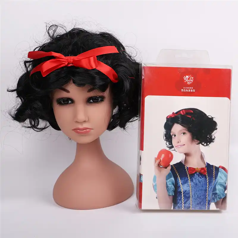 Children Girls Wig Kids Snow White Princess Cosplay Party Snow