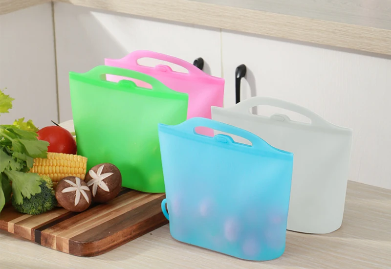 Sacolas de silicone para armazenamento de alimentos,