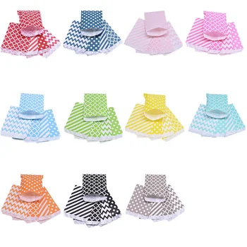 

25Pcs 13X18CM Striped Polka Dot Chevron Paper Bag Wedding Birthday Party Favor Candy Gift Bags Food Packaging Popcorn Bags