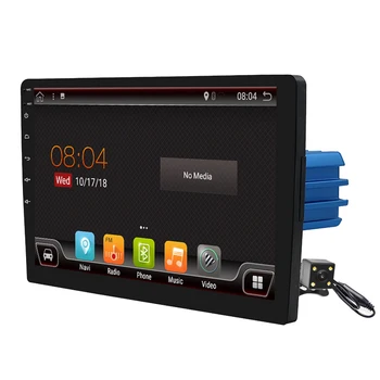

10.1" Android 9.0 8core 4+32G Car Multimedia Player 1DIN PX6 bluetooth Radio GPS Touchable Car MP5 Player + Backup Camera