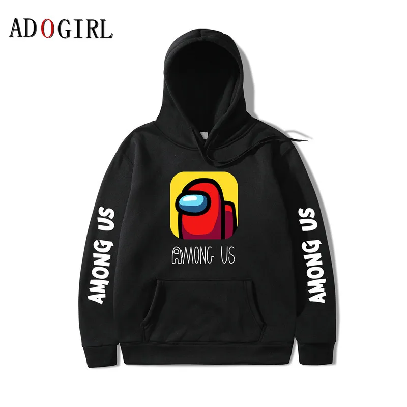 

Women Long Sleeve Hoodie Sweatshirt Among Us Cute Cartoon Print Winter Casual Warm Pocket Oversize Female Unisex Loose Pullover