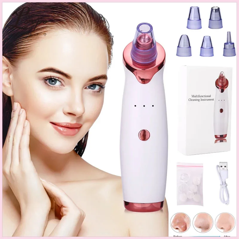 Electric Blackhead Remover Acne Vacuum Cleaner Pore Beauty Skin Care Tool Face and Nose Deep Cleansing Suction Machine | Красота и