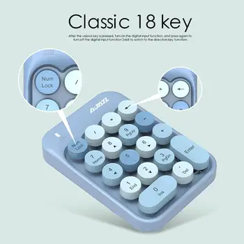 

2.4G Wireless Numeric Keyboard Mini 18 Keys Numeric Keypad Computer Digital Wireless Keyboard For PC Accounting Tasks Keyboard