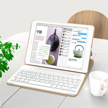 

Smart Wake/sleep Stand Case For iPad Air 1 2 Cover Rechargeable Wireless Bluetooth Keyboard For New iPad 2017 2018 9.7 inch