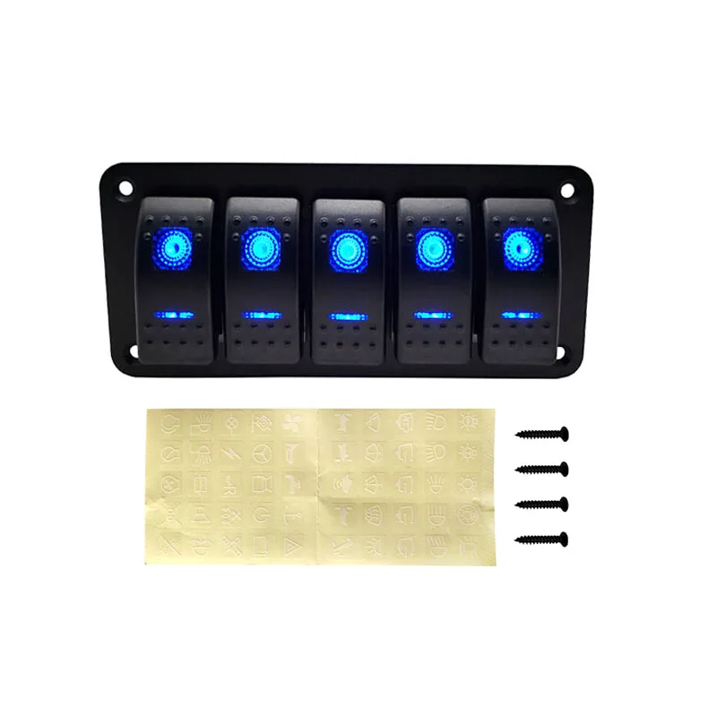 5 gang Blue LED
