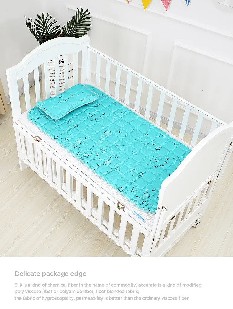 Bebê de Refrigeração Esteira para Cama com Travesseiro Babyinner Berço Esteiras Verão Crianças Látex Gelo Seda Almofada Dormir Colchão Conjunto 23 esteira para cama com travesseiro crianças látex