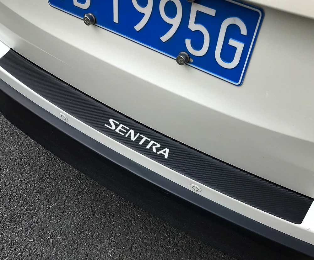 Car Stickers And Decals Rear Bumper Guard Auto Trunk Anti-Scratch Film For Nissan Sentra Carbon Fiber Protector Car Accessories (2)