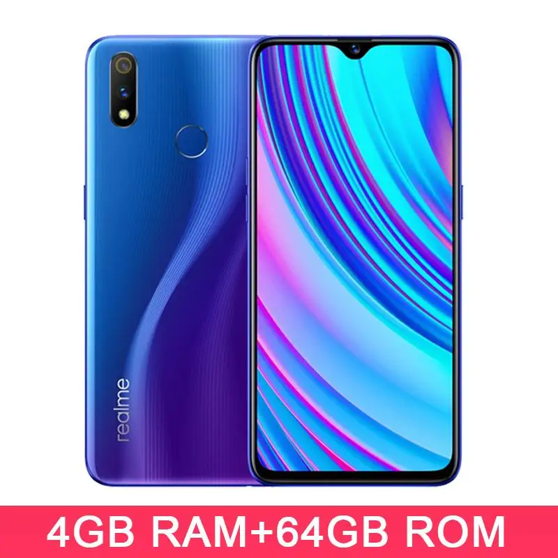 Realme X Lite 4 Гб ОЗУ 64 Гб ПЗУ 6,3 ''мобильный телефон Snapdragon 710 Восьмиядерный 4045 мА батарея мобильного телефона VOOC Быстрая зарядка 3,0 - Цвет: 4GB 64GB Blue