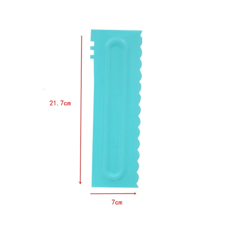 Cake Scraper Cream Smoother Pastry Icing Combs Baking Accessories 1Pcs Fondant Spatulas Food Grade Plastic Cake Decorating Comb
