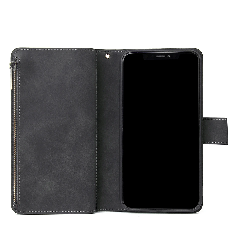 Для Funda huawei P smart Plus чехол для телефона роскошный кожаный кошелек с молнией держатель для карт чехол для huawei P30 Honor 20 Lite Shell