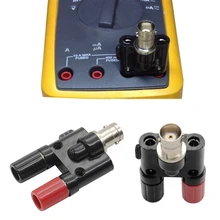 1 шт. BNC штекер Адаптер разъем штекер на два двойной банан гнездо привязки РЧ коаксиальный сплиттер разъем