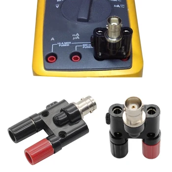 

1pc BNC Male Plug Adapter Connector Male Plug to Two Dual Banana Jack Socket Binding Post RF Coax Coaxial Splitter Connector