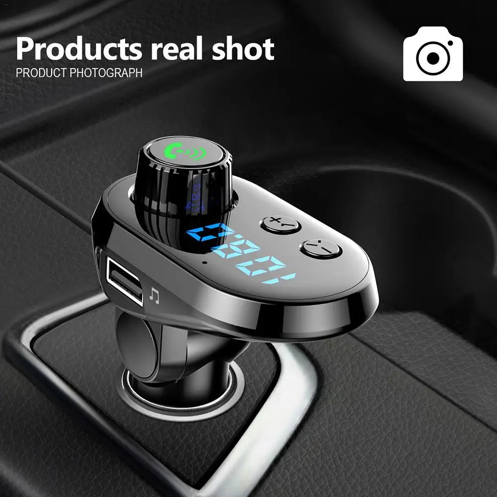 Автомобильный MP3-плеер HD синий экран Bluetooth fm-передатчик V5.0 Автомобильный MP3-плеер TF карта 5 В/3.1A аудио автомобильный модулятор Автомобильный модулятор
