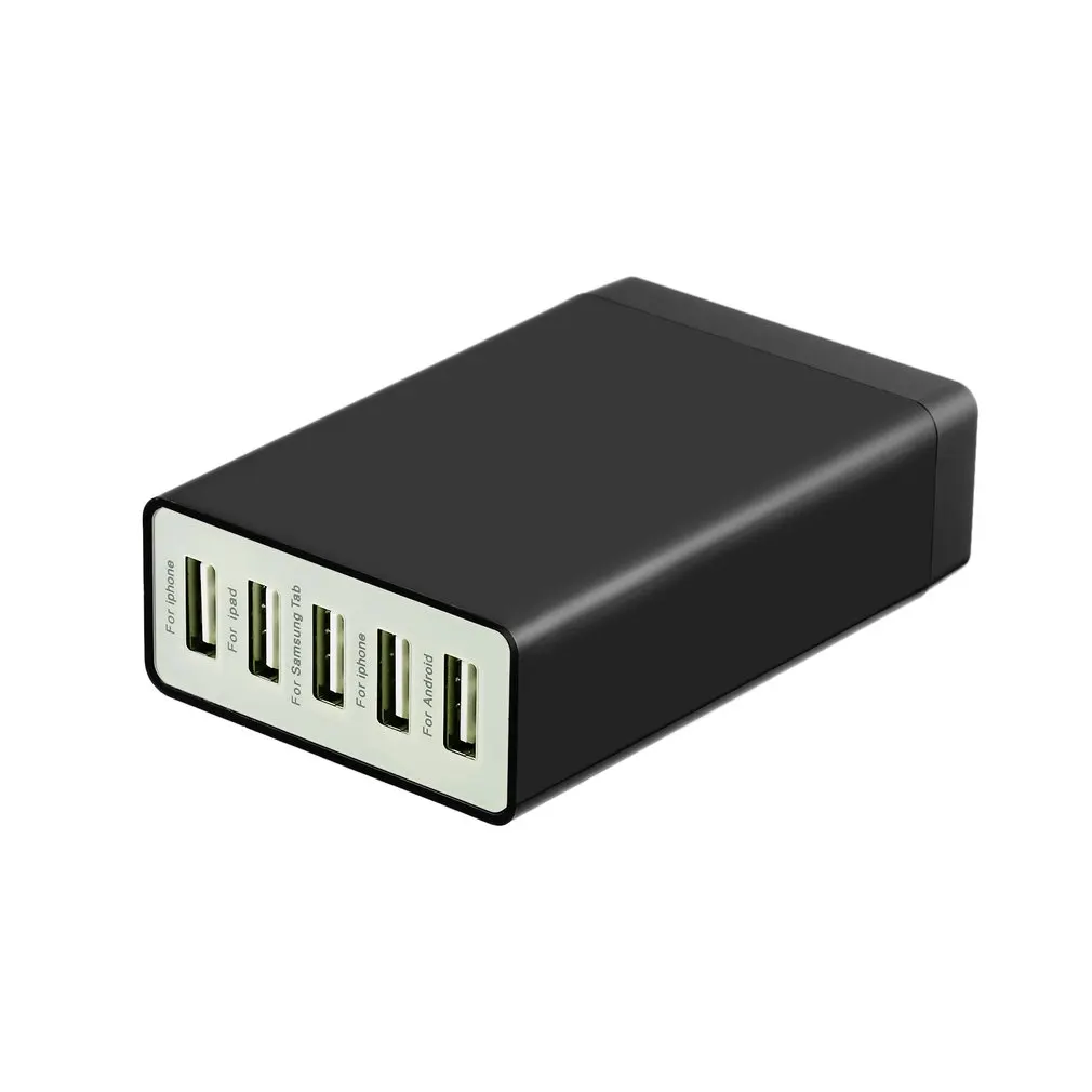 5 в 8A 5 портов USB зарядное устройство с кабелем для передачи данных высокоскоростное зарядное устройство для телефона настенный адаптер Зарядка для смартфона зарядное устройство розетка Великобритания США ЕС