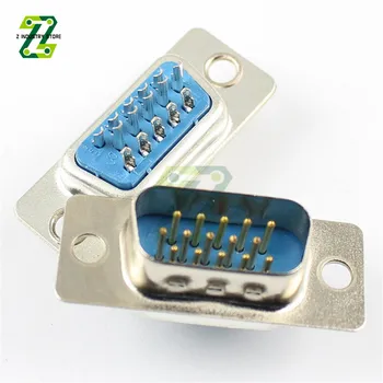 5PCS DB15ขั้วต่อซ็อกเก็ต VGA Connector อะแดปเตอร์3แถวประเภทปลั๊ก Socket Converter D-SUB 1