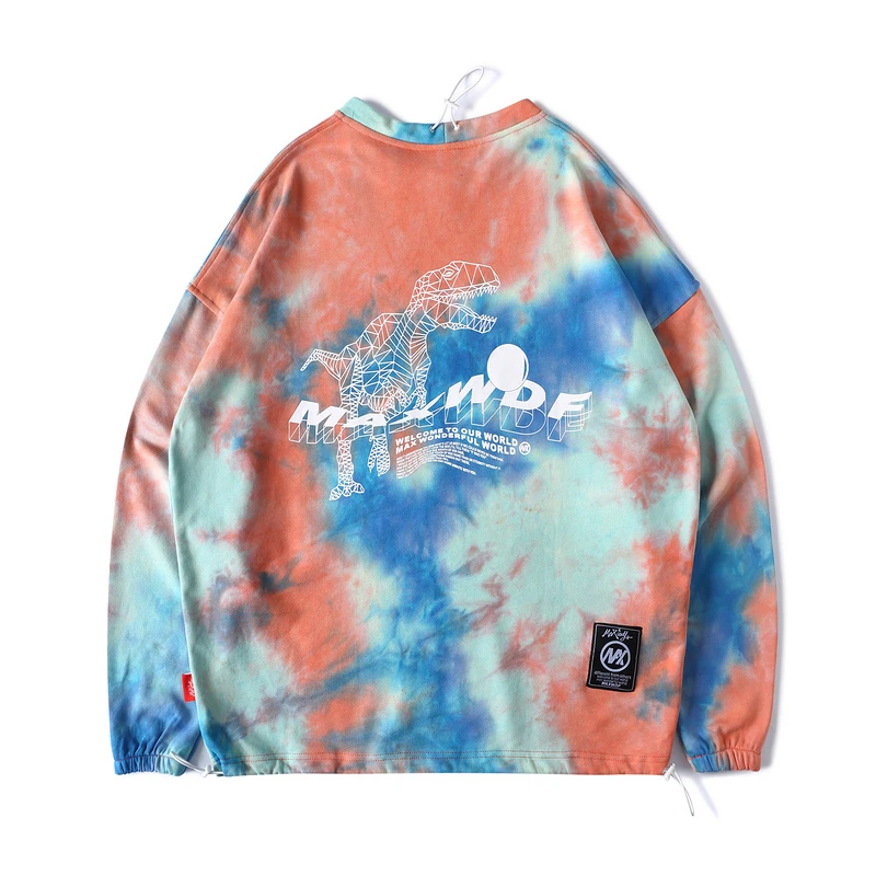 color2 Crewneck Толстовка мужская хип хоп Хлопок Уличная одежда с длинным рукавом Толстовка - Цвет: color2