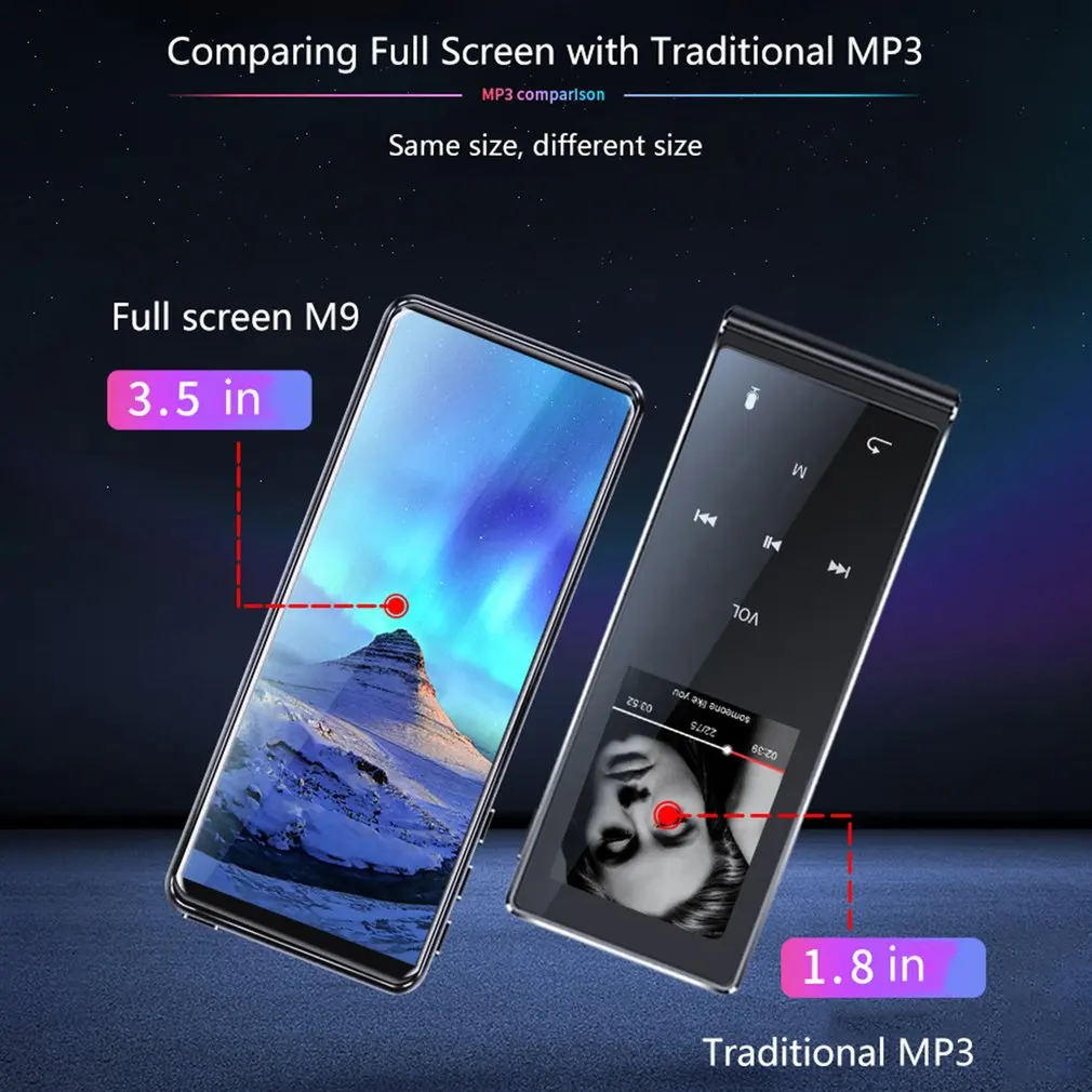 M7 3,5 дюймов полный экран сенсорный Mp3 студенческий Walkman портативный Mp4 девушка Mp5 ультра тонкий Mp3 Mp6 музыкальный плеер