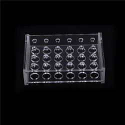 Tube à essai centrifuge transparent en plastique, 24 trous, 11mm de diamètre, équipement de laboratoire scolaire, 1.5ml 