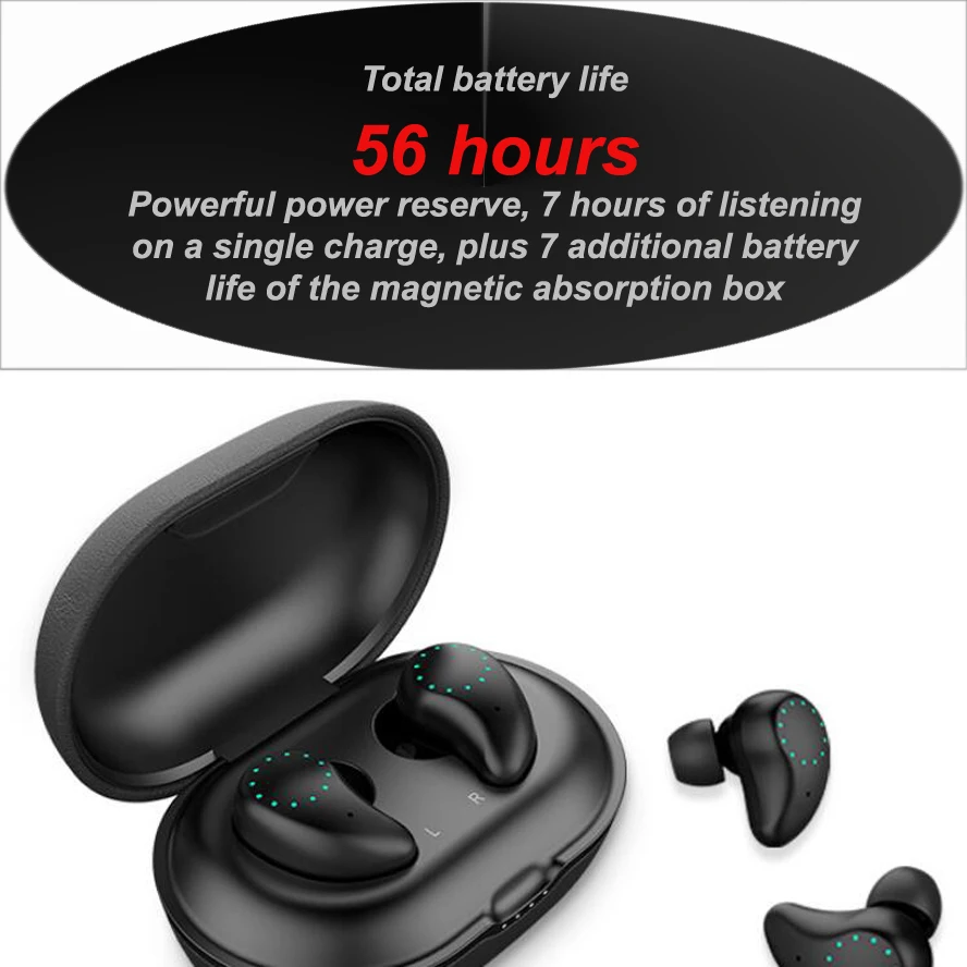 TWS bluetooth-гарнитура 5,0 настоящие беспроводные двойные Висячие Наушники Hifi цифровые спортивные стерео безболезненная одежда шумоподавление мини-дизайн
