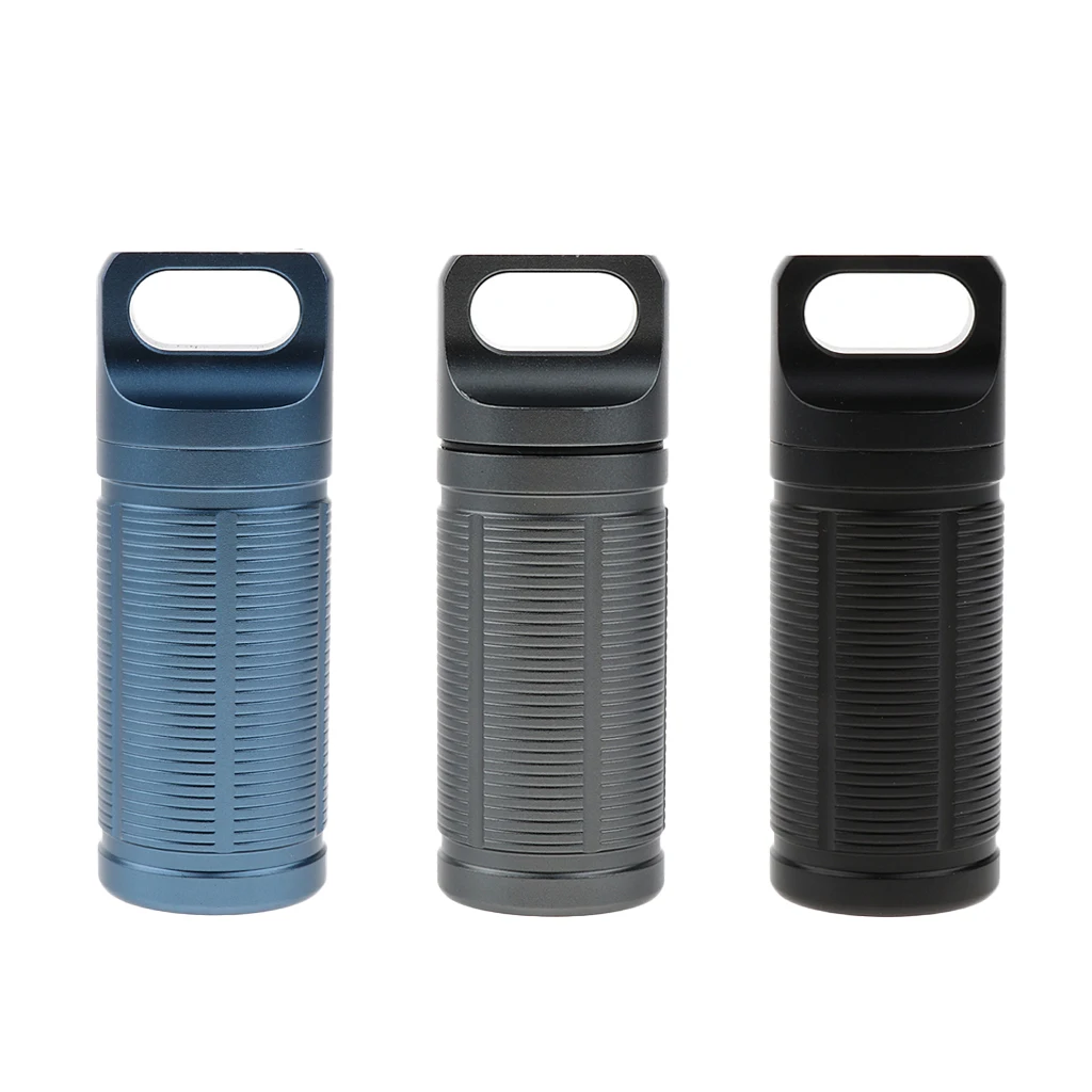 3pcs Pill Case - Titanium Waterproof Mini Box Capsule Tablet Bottle for Sports Tool Pocket Gear, Multiuse Container Tank