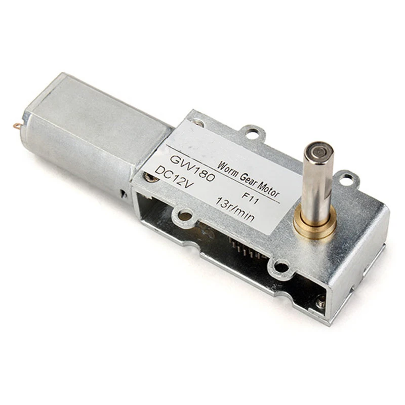 

1pc GW180 Low Speed High Torque Turbo Motor DC 12V 13rpm Worm Gear Reducer Motor