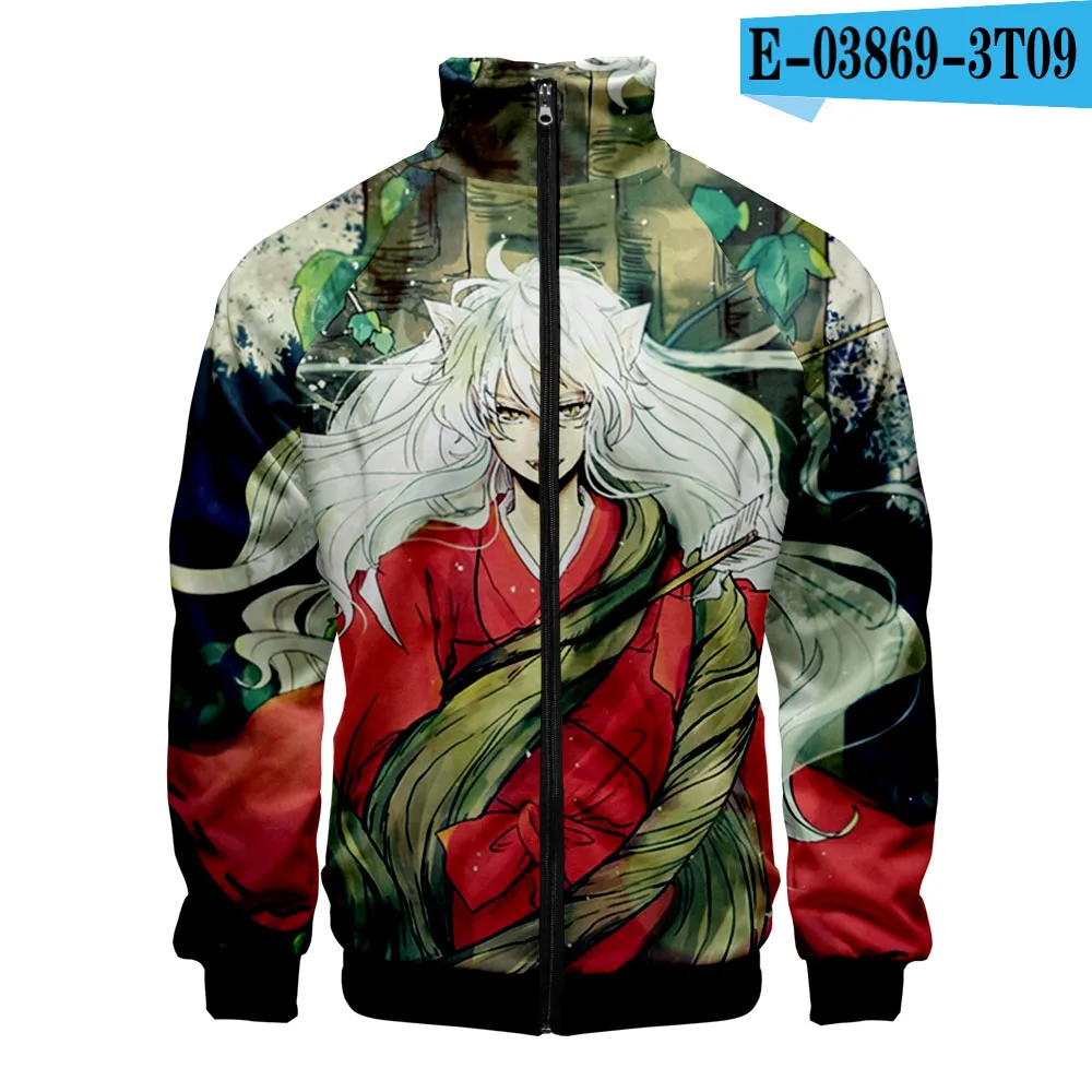 Inuyasha/куртка с длинными рукавами на молнии с героями мультфильмов; повседневная куртка с воротником-стойкой; верхняя куртка; пальто - Цвет: 14