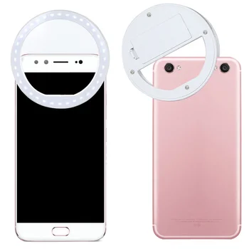 

Luminous Ring Clip Lens Beauty Fill Light Lamps Universal Selfie LED Ring Light 36 LEDS Selfie Lamp Portable Mobile Phone