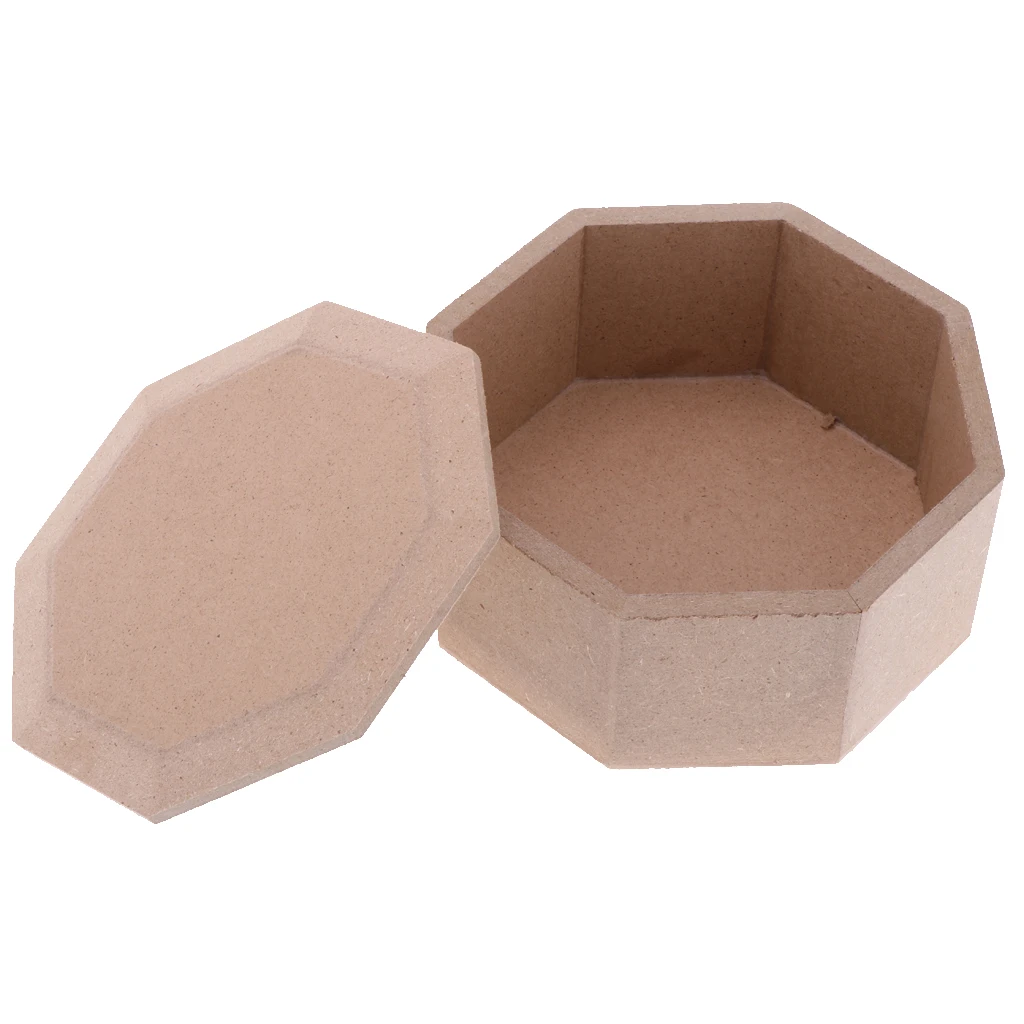 Unfinished Wood Wooden Jewelry Box Organizer Storage Case with Cover for Kids DIY Craft Painting Wood Crafts