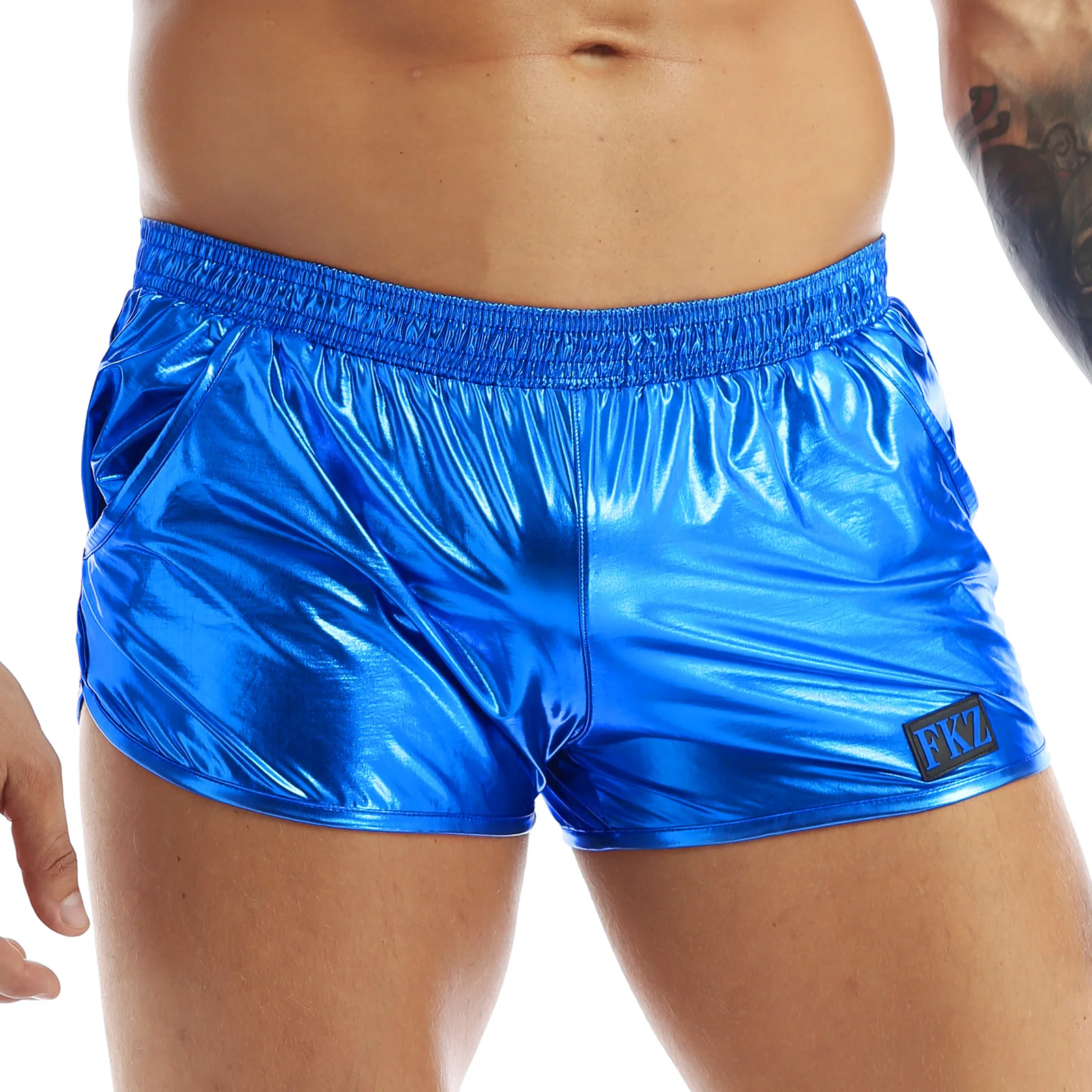 ChicTry Male Mens Shiny Metallic Night Club Party Boxer Shorts Elastic