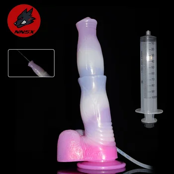 NNSX New Knot Squirting Dildo With Suction Cup Silicone Horse Animal Anal Toy Jellyfish Color Masturbatory Adult 18 Sex Shop 1