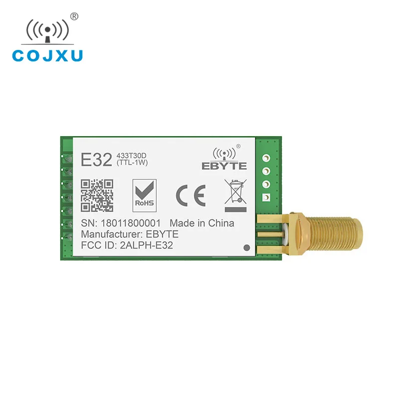 LoRa SX1278 SX1276 TXCO 433 МГц 1 Вт радиочастотный модуль передатчик lora UART 433t30d дальность