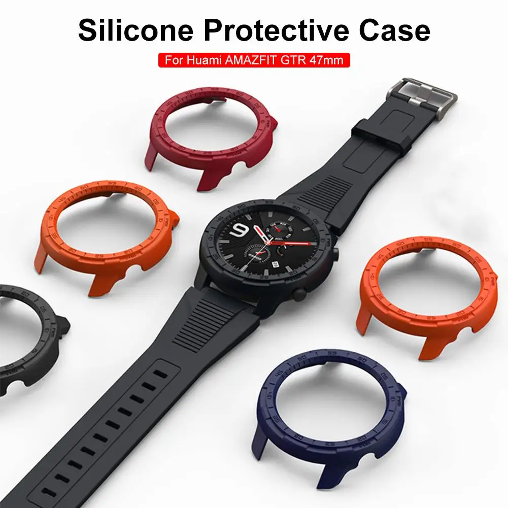 ТПУ тонкий защитный чехол, мягкая оболочка, черный/синий/красный/оранжевый, устойчивый к царапинам чехол для Huami AMAZFIT GTR 47 мм Smart Watch