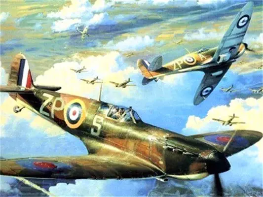 Paint By Numbers Adult Kit Spitfire Attack WW2