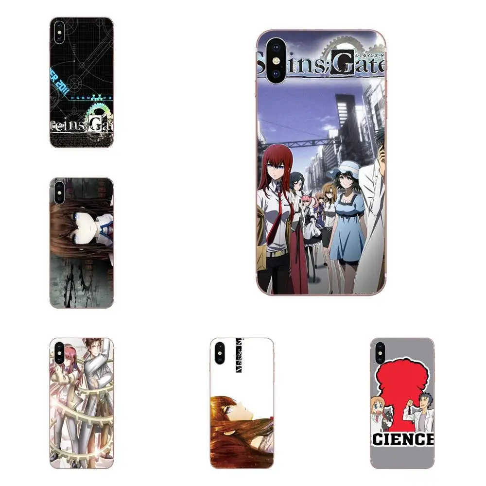 С рисунком популярного аниме Steins Gate черный для Galaxy Alpha Note 10 Pro A10 A20 A20E A30 A40 A50 A60 A70 A80