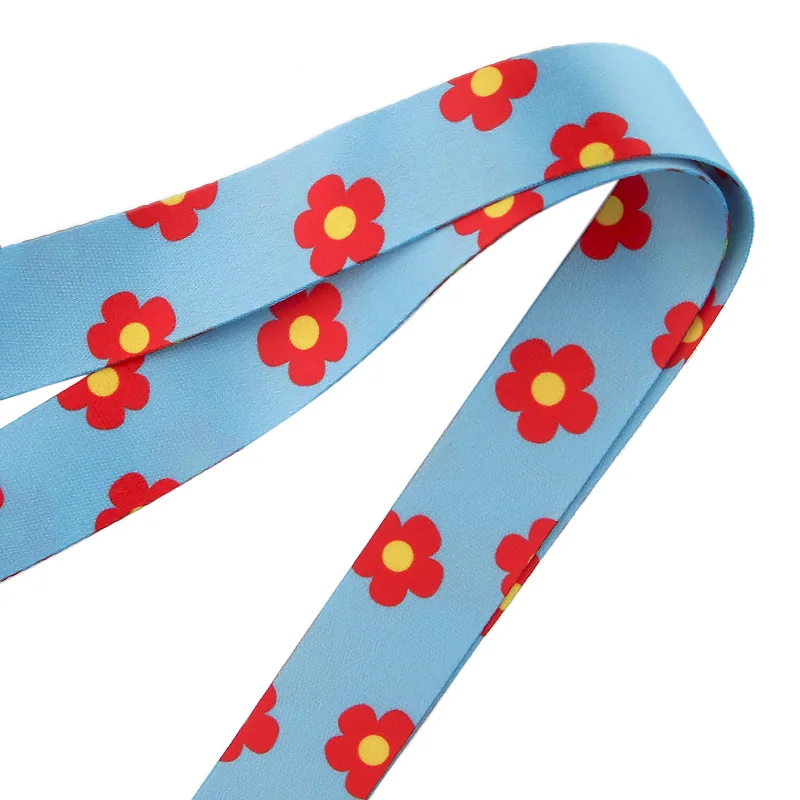 CA90 маленький красный брелок "Цветок" Lanyards держатель удостоверения личности ID карты пройти мобильный телефон USB бейдж держатель ключевой ремень