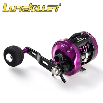

Lurekiller Full Metal casting slow jigging fishing reel Boat Reel 6.0:1 gear ratio 12kgs Drag 6+1 BB Saltwater 320G official