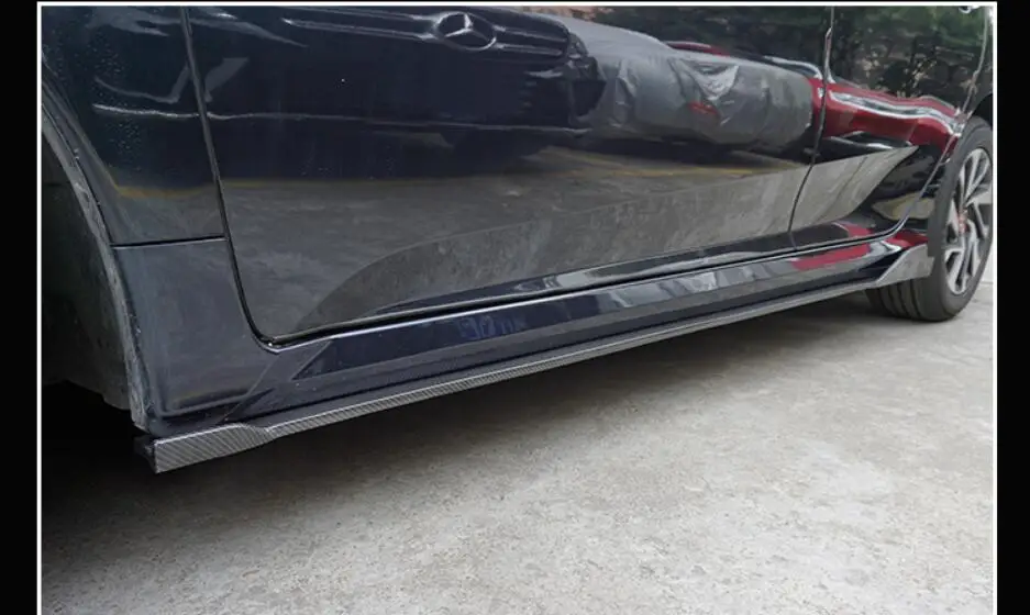 Боковая юбка боди Потяните модифицированный Карбон волокно для 16-18 Honda Civic