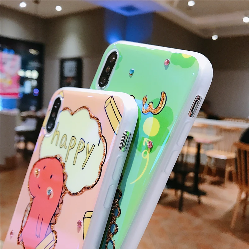 Блестящий зеркальный силиконовый чехол для iPhone 11 Pro X XR Xs Max 6 6s 7 8 Plus|Бамперы| |
