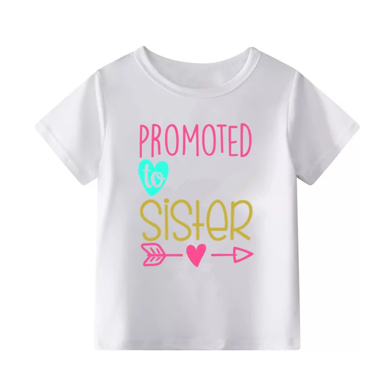 Детская футболка с принтом «старшая сестра»; забавная одежда; Детская летняя футболка; детская футболка