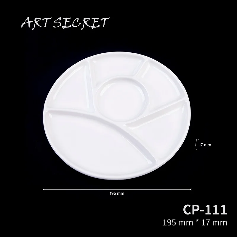Watercolor Palette Samina White Ceramic Artist Paint Palette