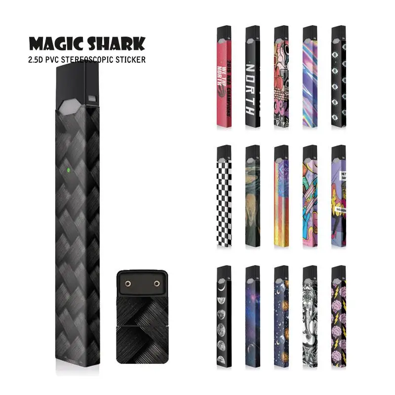 Цветная ПВХ-наклейка Magic Shark Fashion Eyes Brain Moon Star Sky для Juul чехол-пленка | Мобильные